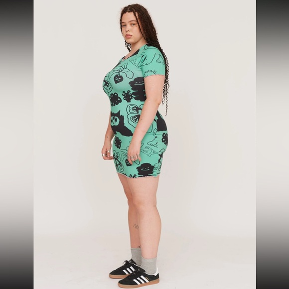 Lazy Oaf “Creatures Mini Dress” UK size L, NWT - Picture 4 of 7